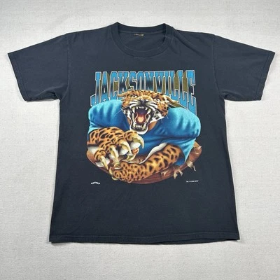 Camisa De Colección Nuez moscada Jaguars Para Hombres XL NFL Fútbol Años 90 Doble Cara Gráfico Rara Foto 1 de 4