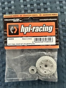 RC HPI Nitro RS4 MT Final Diff Gear Set Cast Metal Gray A855 Hobby Car Part Set - Picture 1 of 5