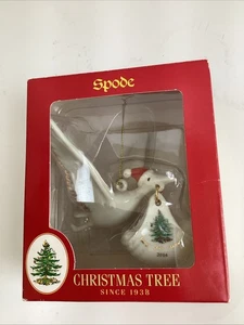SPODE ÁRBOL DE NAVIDAD 2004 "PRIMERA CIGÜEÑA DEL BEBÉ" ADORNO NUEVO EN CAJA - Imagen 1 de 7