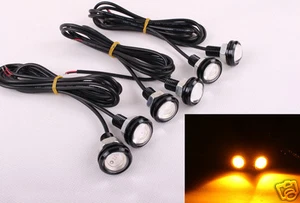 6 X 3W LED Amber Light Daytime Running DRL Tail Backup Light For Car Motor ATV - Picture 1 of 2
