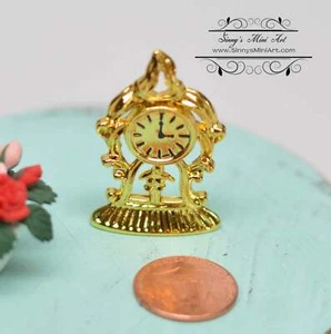 1:12 Puppenhaus Miniatur Tisch/Mantel Uhr/Miniatur antike Uhr A71 - Bild 1 von 2