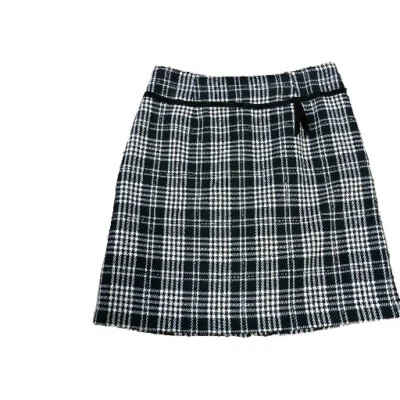 Falda para mujer Dressbarn negra blanca tostada a cuadros 10 ropa de oficina mezcla de lana Foto 1 de 4
