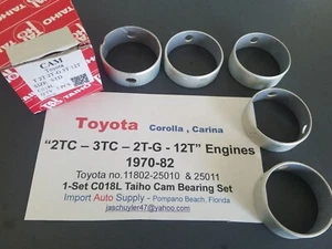 Toyota Corolla 71-82 2TC 1.6 & 3TC 1.8 Cam Bearing set - Picture 1 of 3