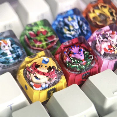 1PC Handmade Digital Monster Keycap Backlit For Cherry MX Keyboard  - Image 1 of 4