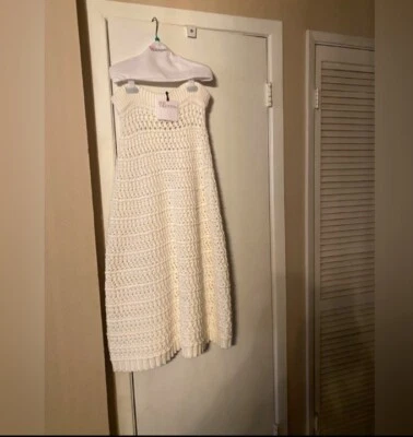 NWT Red Valentino BIANCO OTTICO $1050 Size 6/8 Crochet - Image 1 of 3