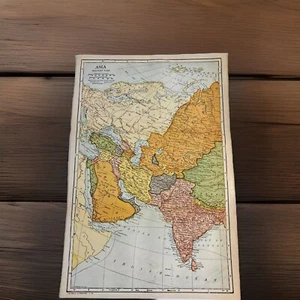 Antiguo mapa mundial 1921 Asia Occidental Rusia Persia Tíbet Siria Afganistán India - Imagen 1 de 14