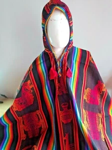 Peruvian Shaman Poncho Andean Mountain Ceremony - Medium to large- red - Picture 1 of 9