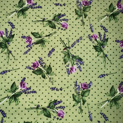 Tela de algodón lavanda parche verde violeta Debbie Beaves Gathering Garden BTHY #3 Foto 1 de 4