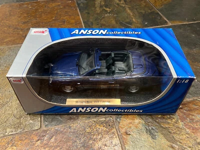 1:18 Anson 1998 Mercedes Benz CLK Cabriolet Blue 60305 - Image 1 of 4