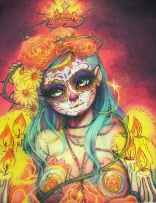 Society6 Dia De Los Muertos сахар череп аниме сексуальная девочка наволочка чехол 16» - Изображение 1 из 3