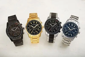 Men's Akribos XXIV AK1099 Multifunction Luminous Hands Link Bracelet Watch - Picture 1 of 17