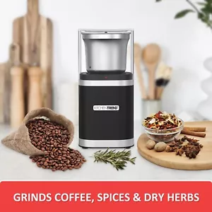 Electric Coffee Grinder +Removable Stainless Steel Bowl Herb Coffee Bean Grinder - Picture 1 of 8