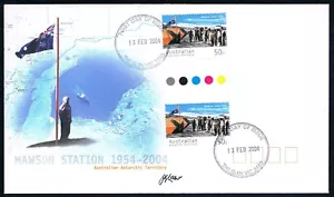 AAT • 2004 • Mawson Station Centenary FDC signed Dr Phillip Law - Picture 1 of 1