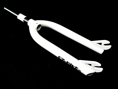 NOS GT Cr-Mo Freestyle BMX Fork 1 1/8" White 20" Midschool NEW NOS - Image 1 of 4
