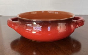 Rote Ombre Terrakotta Suppenschüssel Topf DISH ITALY De Silva? 5,5" Griffe - Bild 1 von 7