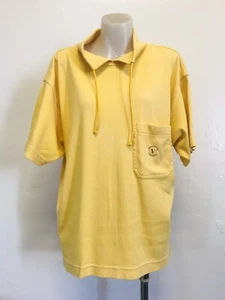 Vintage VALENTINO BEACHWEAR Yellow Cotton Collared Tee / T Shirt Unisex M 10 -12 - Bild 1 von 12