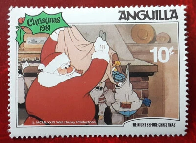 ANGUILLA 1981 10c MNH Disney The Night Before Christmas VF 6758 - Image 1 of 3