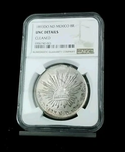 1893DO ND MEXICO 8R NGC UNC DETAILS CLEANED #2195 - Picture 1 of 2