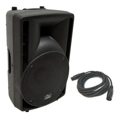 Harmony Audio HA-C10A Pro DJ 10" Powered 400W Active PA Speaker & 15FT XLR Cable - Image 1 of 4