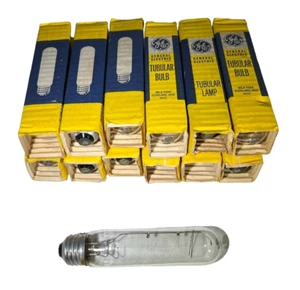 12 Vtg General Electric GE Lamp FG 1048-AX2 Tubular Light Bulb 25W 130V - Picture 1 of 10