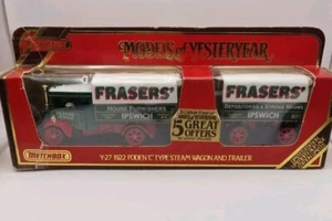 Matchbox Yesteryear Y27 1922 Foden Steam Wagon & Trailer Fraser's House Furnishe - Picture 1 of 6