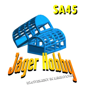 SA45 – 2 Medium-Sized Modern Metal Shellfish, Crab & Lobster Pots (Stacked) - Picture 1 of 22