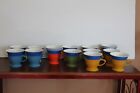 Lot of 13 Vintage Retro Multi Colored Cozy Cups and Solo Cups (Red, Blue,Yellow)