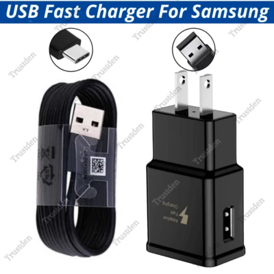 For Android Samsung A53 52 51 50 S22 21 20 Fast Charger Adapter USB Type C Cable - Image 1 of 4