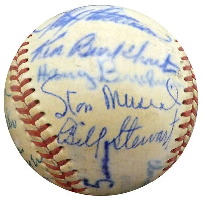 1950 Spring Training Autographed NL Baseball 24 Sigs Musial Beckett A52657 - Image 1 of 4