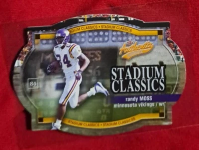 RANDY MOSS 2003 FLEER AUTHENTIX STADIUM CLASSICS DIECUT MINNESOTA VIKINGS - Image 1 of 2