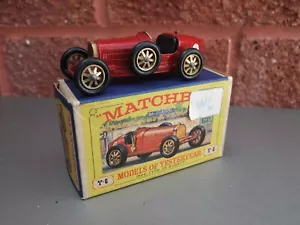 1926 Bugatti Typ 35 rot Streichholzschachtel gestern - Original Lesney Y-6 VERPACKT - Bild 1 von 1