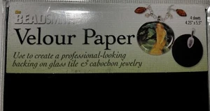 4 Sheets 4.25x5.5 Inches Velour Paper Professional Backing For Glass Pendants * - Picture 1 of 6