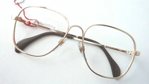 Kultbrille Menrad Markenfassung 70er Jahre ungetragen gold Damenbrille Grösse M - Picture 1 of 4
