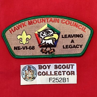Boy Scout CSP Hawk Mountain Council PA Woodbadge NE-VI-68 Patch F252B1 - Image 1 of 2