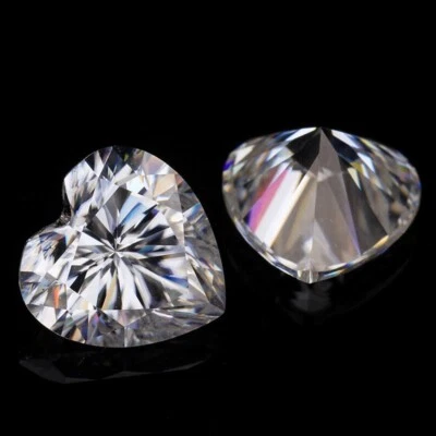 Heart cut lab Grown First Grade  Diamond 9 mm 1 pcs D - F Certified Loose CVD - Image 1 of 4