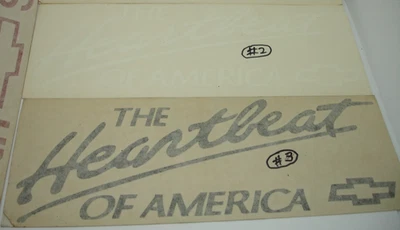 The Heartbeat Of America CHEVY logo car decal sticker Detail CHOOSE ONE 10"x3" - Image 1 of 4