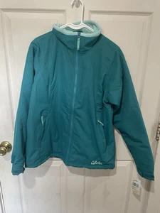 Cabelas Three Season Bayside Jacket Womens Medium Full Zip Fleece Lined New - Picture 1 of 3
