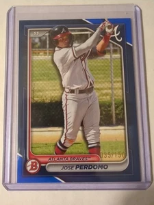 2024 Bowman Draft Paper Blue Border Jose Perdomo /150 Atlanta Braves #BD-200 - Picture 1 of 2