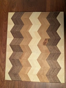 Handmade Wood Cutting Board Chevron - Picture 1 of 6
