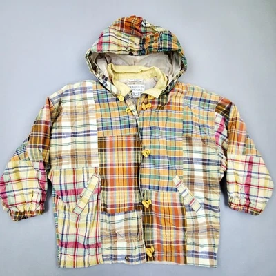 Винтажная женская легкая куртка на молнии 90-х Brandon Thomas M Madras в клетку - Изображение 1 из 4