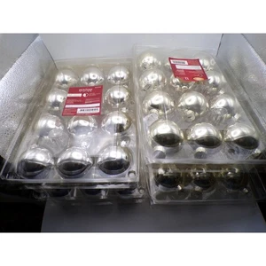 Holiday 12ct Silver 12 Gold Mirror Sphere Christmas Ornaments Indoor Use 0437552 - Picture 1 of 2