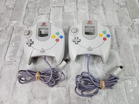 Vintage Genuine Sega Dreamcast Controller HKT-7700 Original White OEM Lot of 2