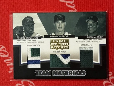 2005 Donruss Prime Patches Team Materials Triple Number Patch - Image 1 of 2