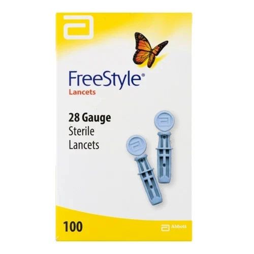Lancetas estériles Abbott FreeStyle, 28G, calibre 28, 100ct EXP. 5-31-2030 Foto 1 de 1