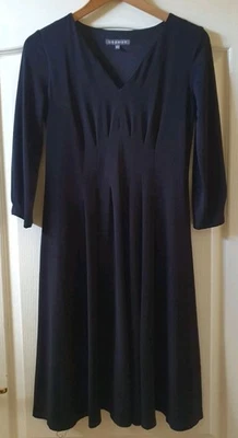 VESTIDO LAURA ASHLEY NEGRO FORRADO JERSEY MANGA 3/4 TALLA UK 8 Foto 1 de 4