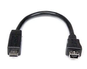 StarTech 6in Micro USB to Mini USB Adapter Cable M/F - Type B Female Mini USB - - Picture 1 of 4