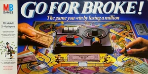 Vintage Go For Broke ! Board Game by MB Games 1985 - (8yrs+) ~ Complete - Picture 1 of 14