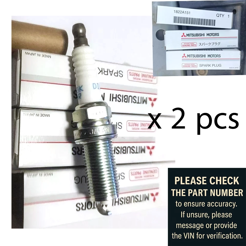 2pcs 1822A151 Mitsubishi SPARK PLUG Genuine Part O - Image 1 of 4