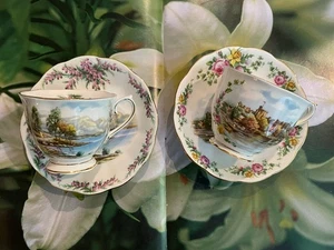 Vintage Royal Albert Traditional British Songs Series 2 Sets Of Tea Cup & Saucer - Picture 1 of 24