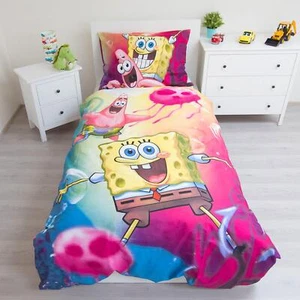 SpongeBob & Patrick Einzelbettbezug Set 2-in-1 Design Eu Größe 100% Baumwolle - Bild 1 von 4